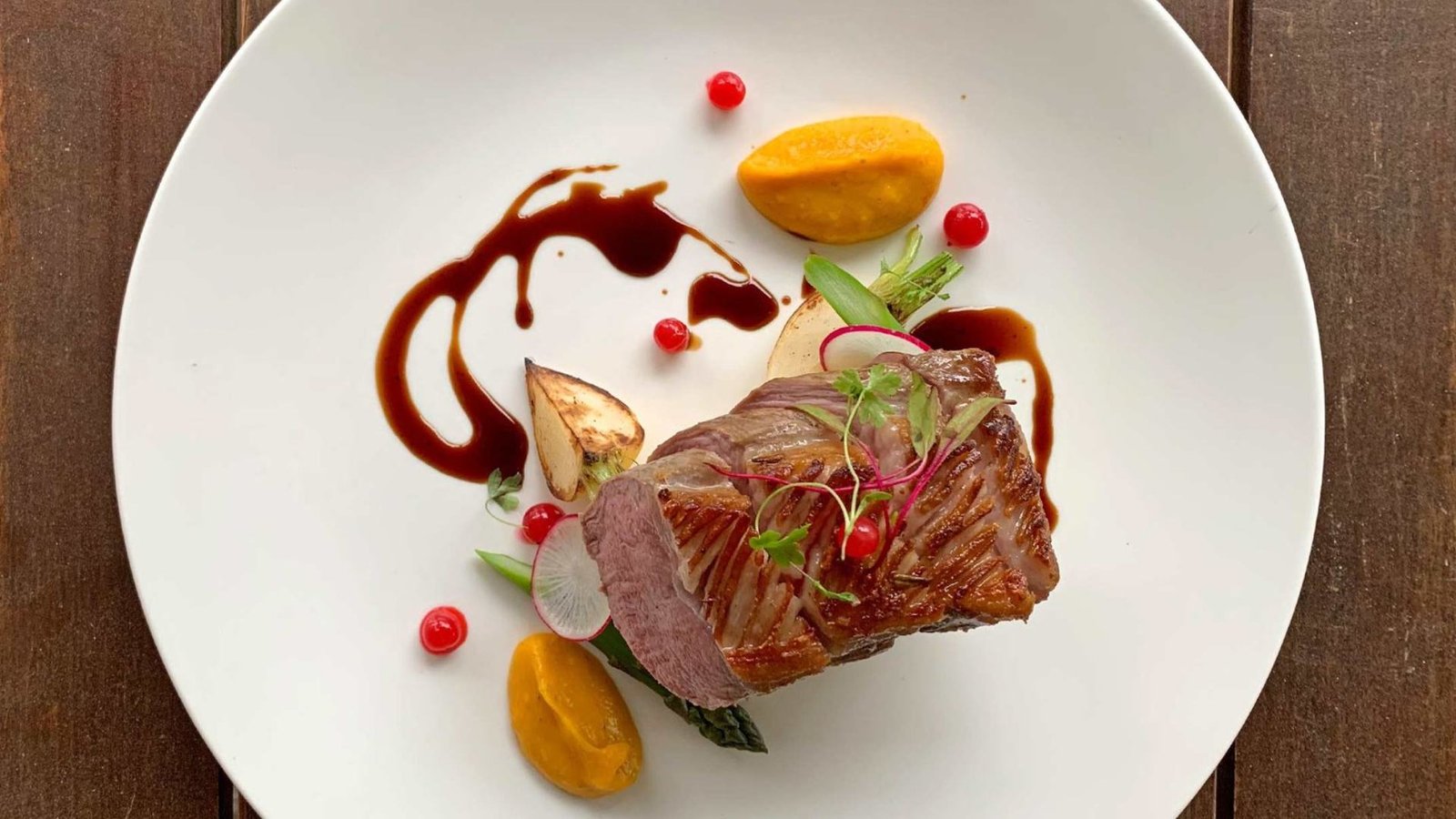 Fine dining main course prepared for a private event at No. 31 Restaurant Hanmer Springs